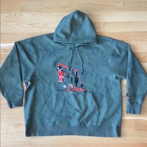 Travis Scott x Jordan Washed Suede Olive Hoodie